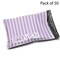 10 x 13 Lavender Retro Striped Thank You Poly Bag Mailer Designer Poly Bag Mailer Envelopes 2 Mil